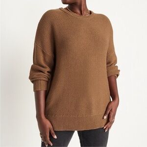 NWT Old Navy Women's Camel Textured Knit Cotton Sweater
